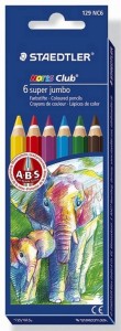 Matite Colorate Noris Super Jumbo Staedtler 6 Colori  - 129NC6