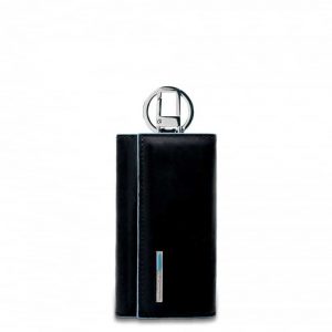 Portachiavi Piquadro porta blindata pelle Blue Square nero