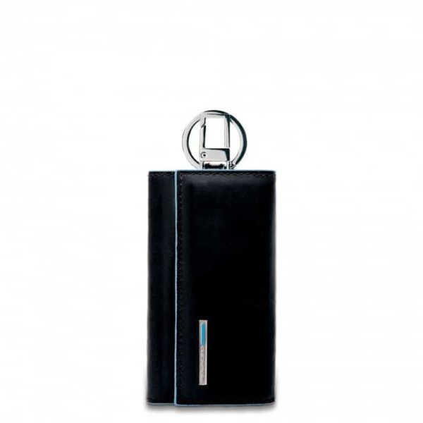 Portachiavi Piquadro porta blindata pelle Blue Square nero