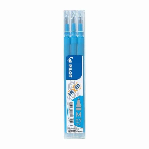 Pilot Frixion Refill Ricariche Gel 0.7 Set 3 Pezzi Azzurro