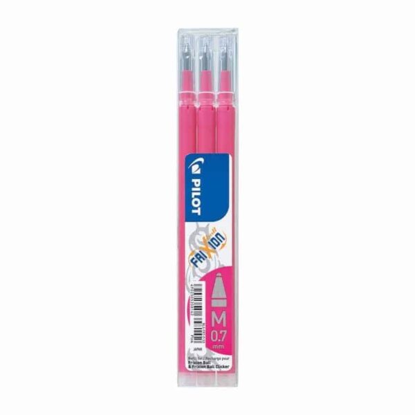 Pilot Frixion Refill Ricariche Gel 0.7 Set 3 Pezzi Rosa