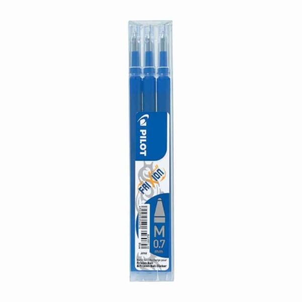 Pilot Frixion Refill Ricariche Gel 0.7 Set 3 Pezzi Blu
