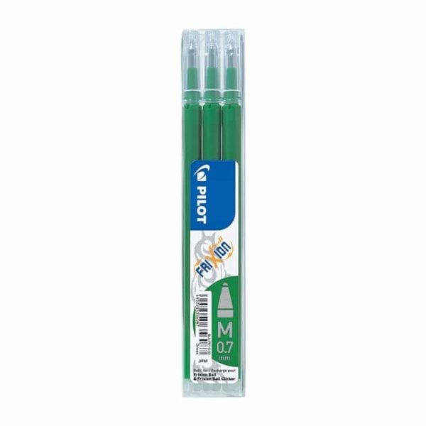Pilot Frixion Refill Ricariche Gel 0.7 Set 3 Pezzi Verde