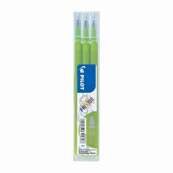 Pilot Frixion Refill Ricariche Gel 0.7 Set 3 Pezzi Verde Chiaro