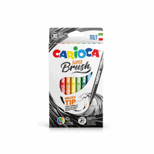 Pennarelli Carioca SUPER BRUSH 10 pezzi