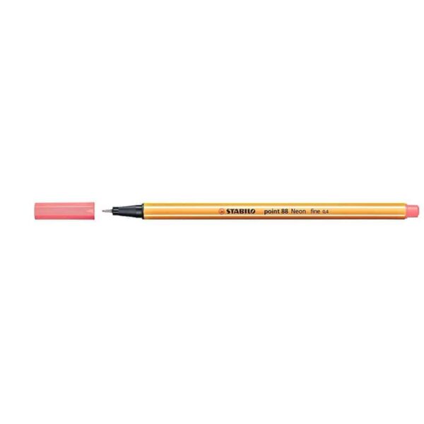 Stabilo pennarello punta fine Point 88 neon rosso