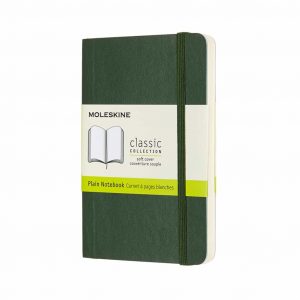 Taccuino Moleskine Copertina Morbida 9x14 Pagine Bianche Verde