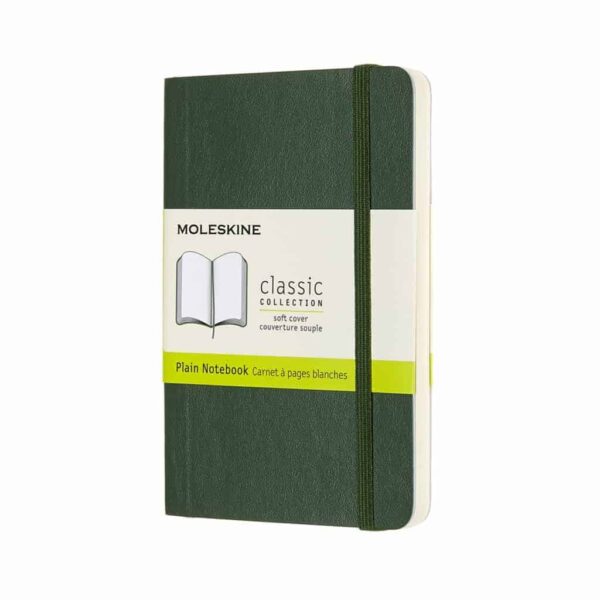 Taccuino Moleskine Copertina Morbida 9x14 Pagine Bianche Verde