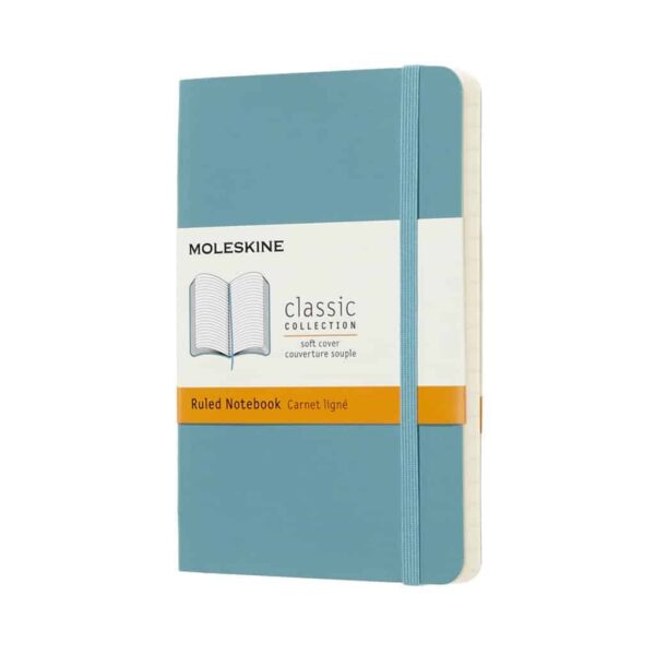 Taccuino Moleskine Copertina Morbida 9x14 Righe Turchese