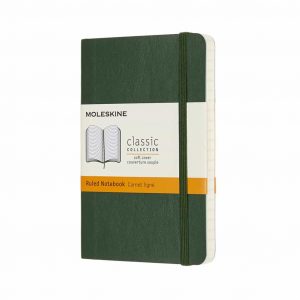 Taccuino Moleskine Copertina Morbida 9x14 Righe Verde