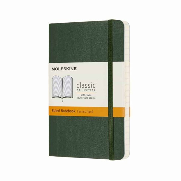 Taccuino Moleskine Copertina Morbida 9x14 Righe Verde