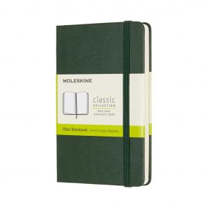 Taccuino Moleskine Copertina Rigida 9x14 Pagine Bianche Verde