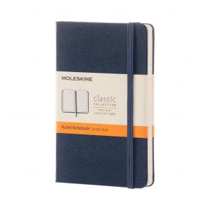 Taccuino Moleskine Copertina Rigida 9x14 Righe Blu