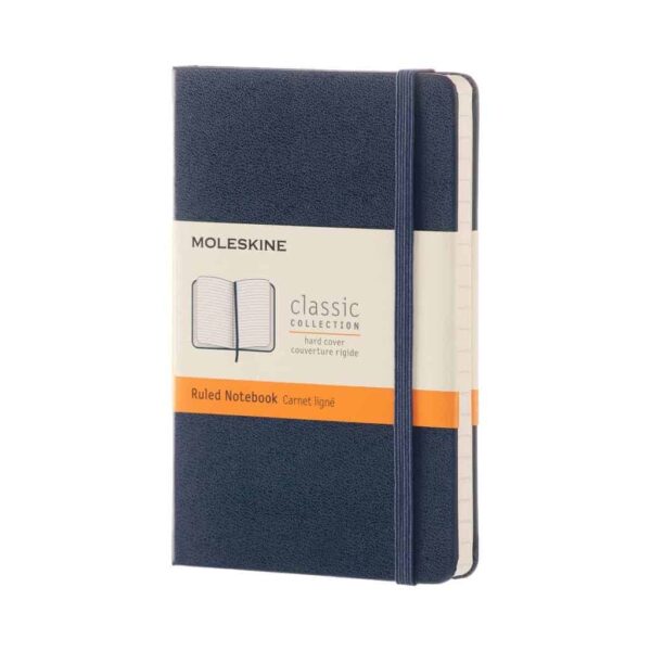 Taccuino Moleskine Copertina Rigida 9x14 Righe Blu