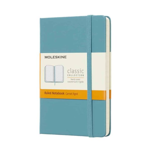 Taccuino Moleskine Copertina Rigida 9x14 Righe Turchese
