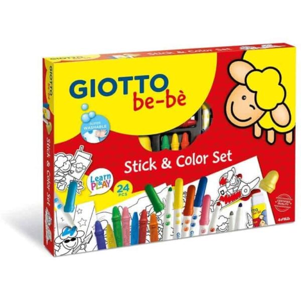 Giotto be-be' Stick & Color Set 24 pezzi assortiti