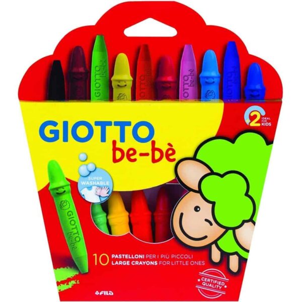 Giotto be-bè astuccio pastelloni a cera 10 pezzi assortiti