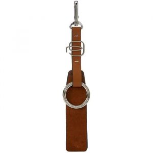 Portachiavi Piquadro charm in pelle Muse cuoio
