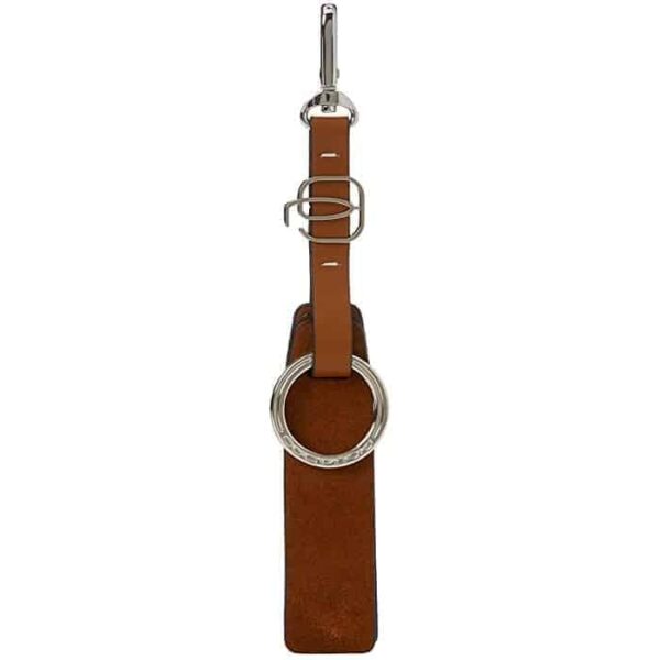Portachiavi Piquadro charm in pelle Muse cuoio