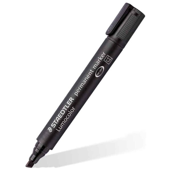 Staedtler Marcatore permanente punta scalpello nero