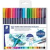 Pennarelli doppia punta Staedtler Marsgraphic duo 18 colori