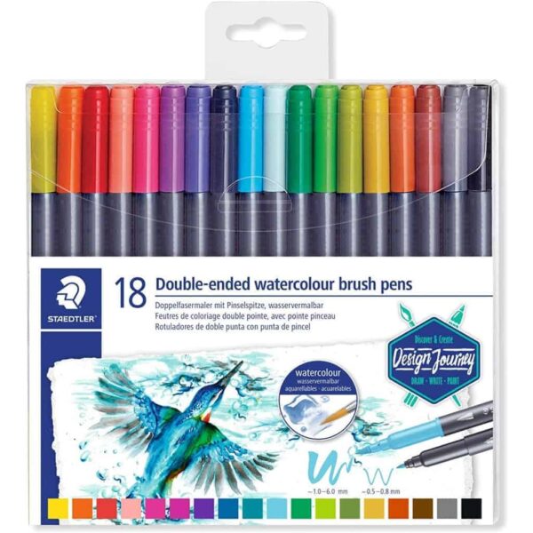 Pennarelli doppia punta Staedtler Marsgraphic duo 18 colori