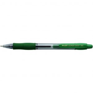 Penna sfera a scatto Super Grip Medio VERDE