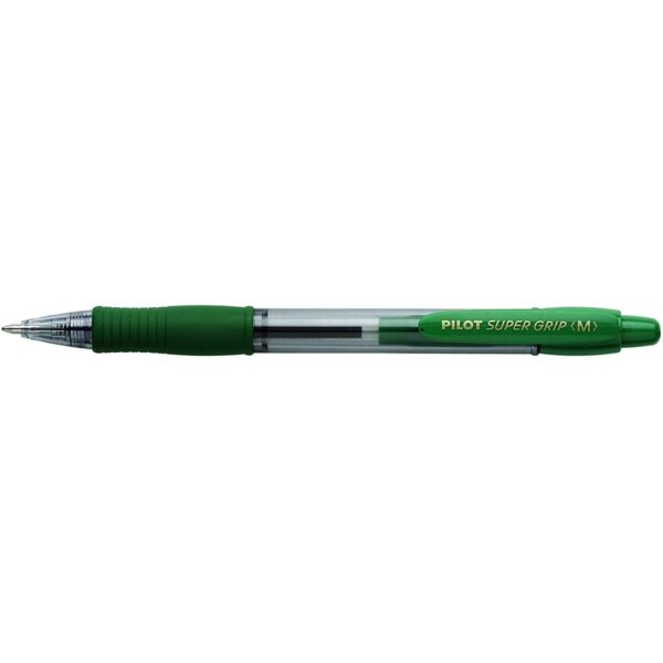 Penna sfera a scatto Super Grip Medio VERDE