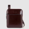 Borsello Piquadro porta Tablet espandibile in pelle Blue Square Mogano