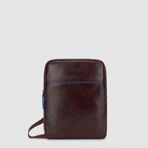 Borsello Piquadro porta Tablet in pelle Blue Square Mogano