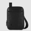 Borsello Mini Piquadro Organizzato in Pelle Black Square Nero
