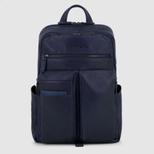 Zaino Piquadro porta Computer 14" e iPad in Pelle Paavo Blu