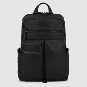 Zaino Piquadro porta Computer 14" e iPad in Pelle Paavo Nero