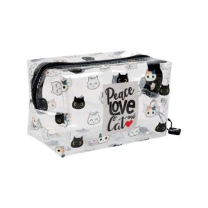Astuccio Bustina in Pvc Peace and Love Cat