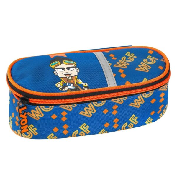 Astuccio Ovale Lyon Gamer Blu Arancio