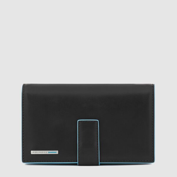 Portafoglio Piquadro donna con laccio pelle Blue Square Nero PD1353B2R/N