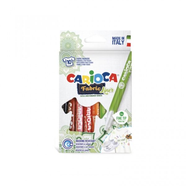 Pennarelli Carioca FABRIC per tessuti 10 colori punta fine