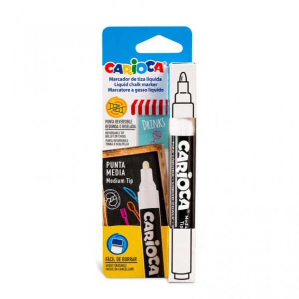 Pennarello a Gesso Liquido Carioca Bianco
