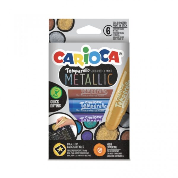 Tempere Carioca Solide TEMPERELLO METALLIC 6 Colori