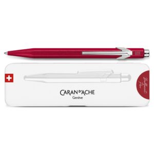 Caran d'Ache Penna a Sfera 849 Colormat Gift Rossa con Astuccio Metallo Slim
