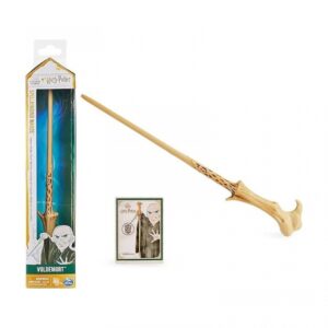Bacchetta Magica Harry Potter Voldemort con Carta di Incantesimi da Collezione 31cm