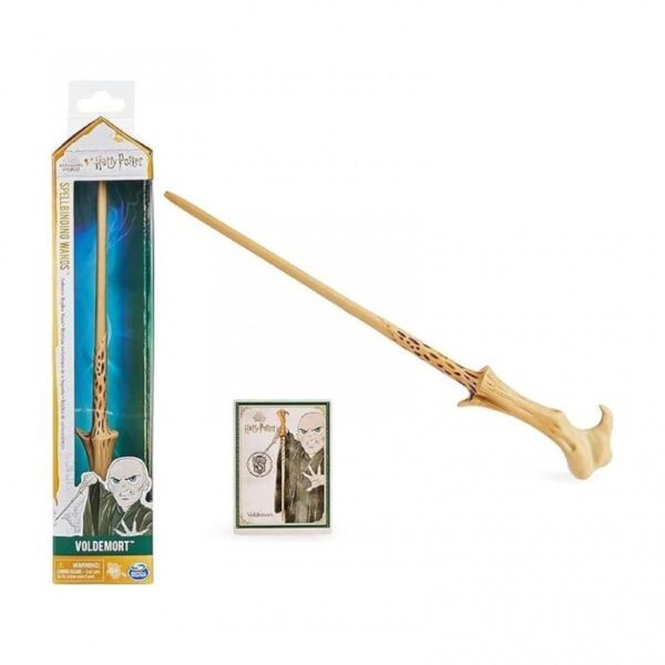 Bacchetta Magica Harry Potter Voldemort con Carta di Incantesimi da Collezione 31cm