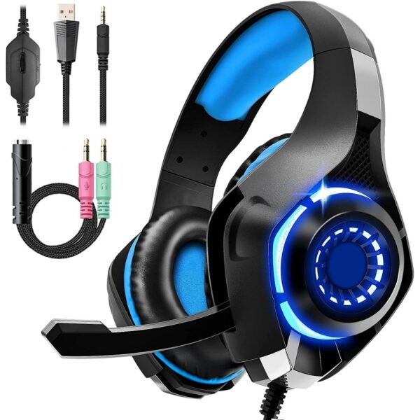 Cuffie Gaming con Microfono Seven Blu