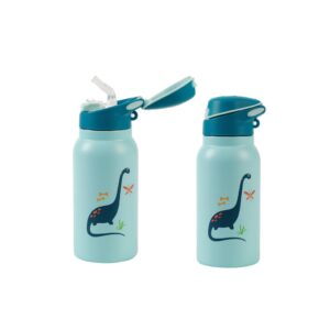 Borraccia Termica In Acciaio Inox con Beccuccio Trasparente e Tappo Richiudibile Dino 350ml