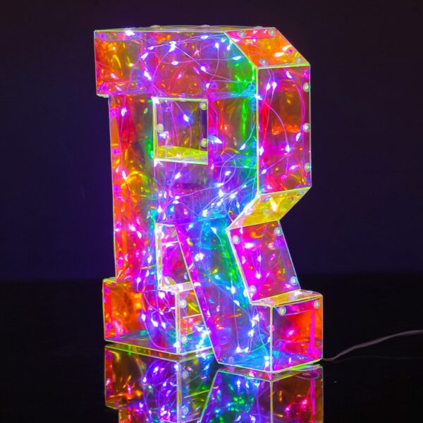 Lampada Lettera R Led altezza 25cm USB