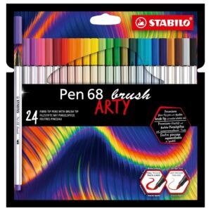 Pennarello Stabilo PEN 68 Brush Arty 24 Colori Assortiti