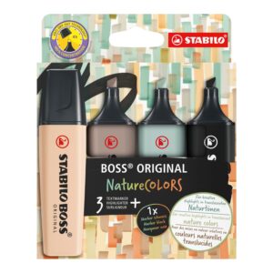 Evidenziatore Stabilo Boss Nature Colors Astuccio 4 colori su linait