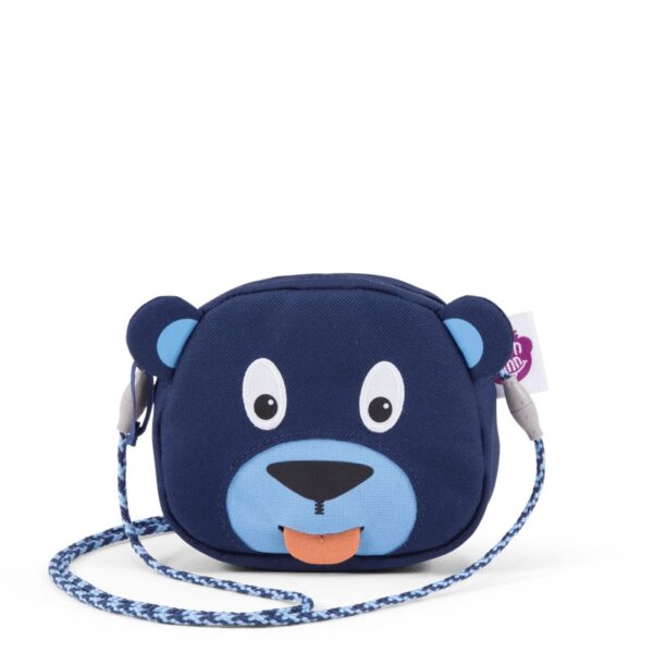 Portafoglio Bambini a Tracolla Affenzahn Orso Blu su linait
