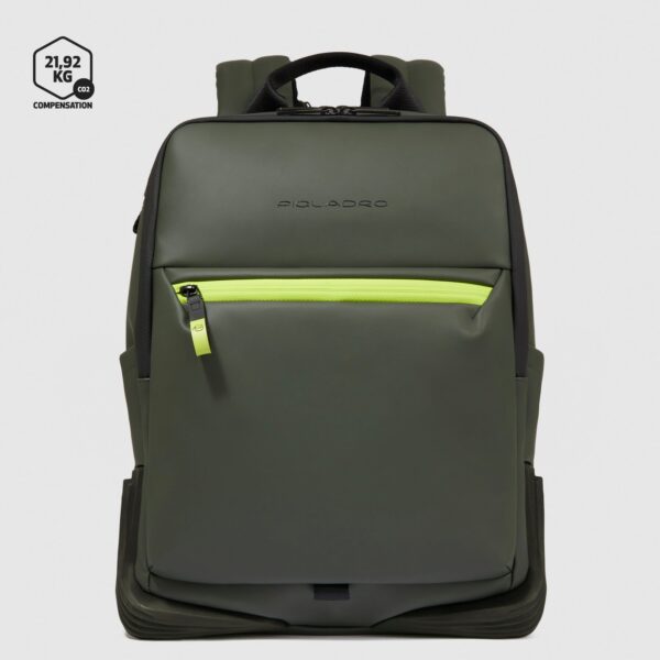 Zaino Piquadro porta Computer 14 in Tessuto Riciclato Corner Verde su linait