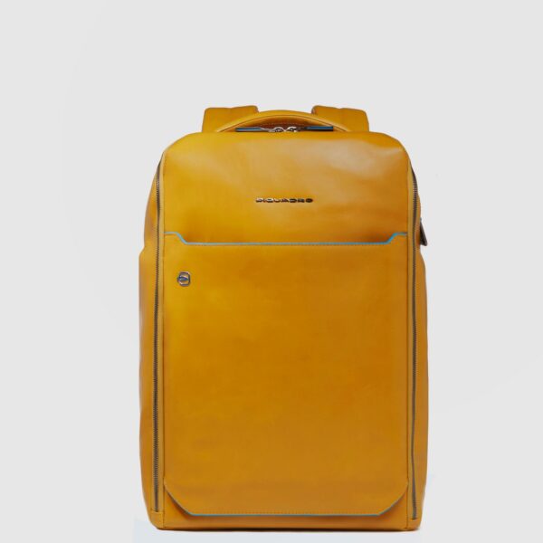 Zaino Piquadro porta Computer 14 in Pelle Blue Square Giallo su linait